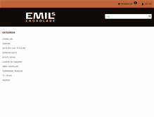 Tablet Screenshot of emilschokolade.dk